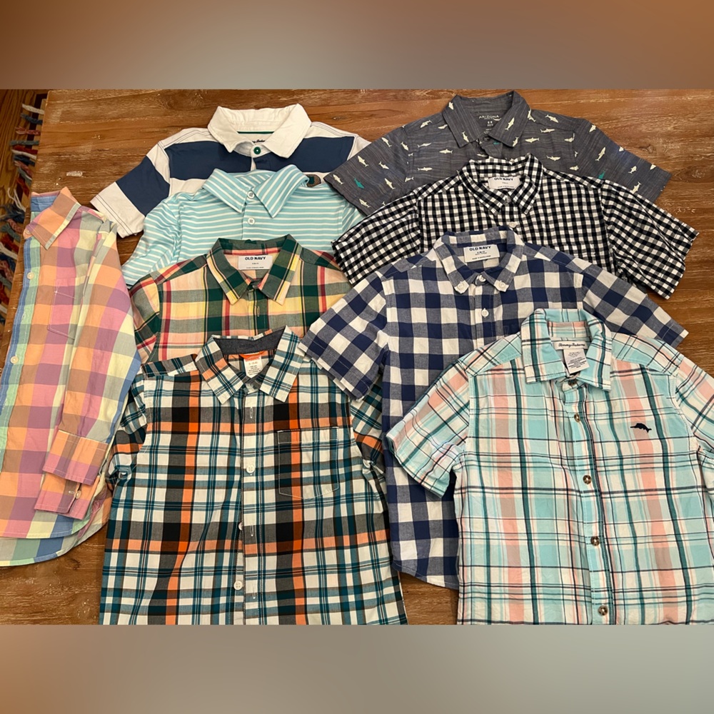 Boy dress shirt bundle of 9 - size S 6/7/8